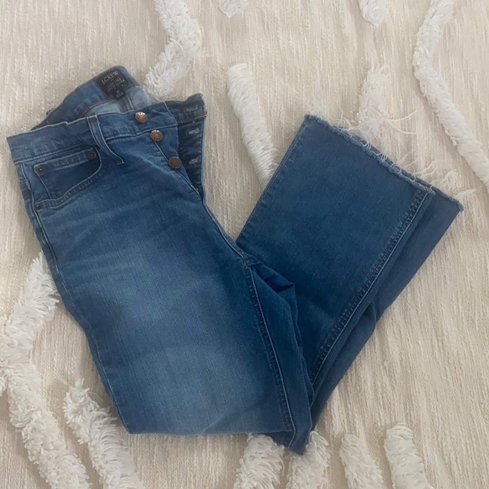 J. CREW HIGH RISE CROP FLARE SZ 27